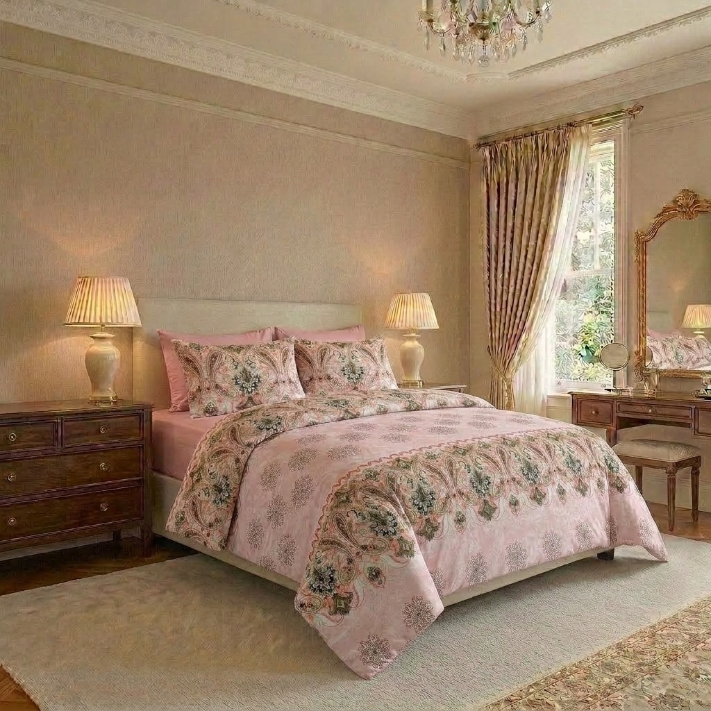 Printed Mixed Comforter  SET (7) PCS - Nefertity